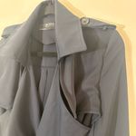 ZARA trench style light weight jacket navy blue size M Photo 6