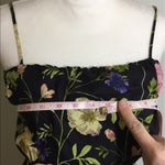 EXPRESS NWT Black Purple Pink Floral Midi Ruffle Dress Small Spaghetti Strap New Photo 6