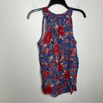 Rose + Olive  blue pink red floral‎ tank top women’s size small preppy Photo 4