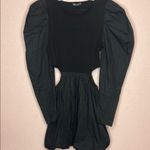 ZARA  Cut-Out Balloon Mini Dress Black. Size L Photo 1