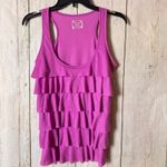 Decree Purple Ruffled Tank Top with Racerback Sz M Photo 5