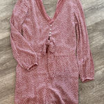 Abercrombie & Fitch Abercrombie romper long sleeve rust brown ditsy floral western small new NWT Photo 0