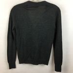 J.Crew Wool Blend Dark Gray Button Up Long Sleeve Fitted Cardigan Sweater Photo 3