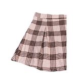 Copper Key NWT Pleated Mini Skirt L Plaid Pink Academia Preppy Fall School Soft‎ Grunge Photo 9