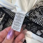 Sangria Petite Black Cream Sheath Knee Length Dress Lace Tiered Flapper Gatsby Size 10P Photo 8