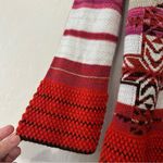 BCBG MAXAZRIA Southwestern Aztec Cardigan Sweater XL Burnt Orange Pink Photo 2