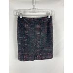 Loft Ann Taylor Tweed Skirt Black Pink Size 00P Photo 2