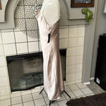 Lulus  satin cowl neck low back champagne pink spaghetti strap midi dress size xs Photo 1