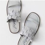 Free People  Winding River Slip-On Flat Quilted Woven Sandals Grey Blue 7.5 Photo 0