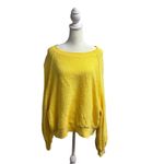 Free People Found My Friend Bouclé Pullover Sweater Sunshine Yellow Medium Photo 1