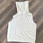 Designers Originals ivory Sleeveless knit turtleneck sweater tank Top White Size L Photo 0