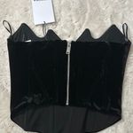 Bershka Velvet Corset In Black Photo 5