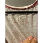 Campus Heritage Red Burnout V Neck Short Sleeve Oklahoma Sooners OU Size S Photo 3