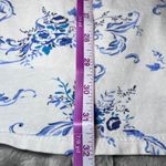 Pink Label Sleeveless Nightgown Womens XL Blue Floral Lace Trim Button Front White Photo 7