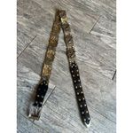 Genuine Lether Belt size Large metallic medallion Eagles 9914 Leather Studded Brown Photo 4