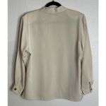 Notations Vintage  Womens 10 Petite Beige Button Up‎ Blouse Top Career Office Photo 1