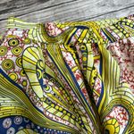 Brand Unknown Women's Paisley Skirt XXL Double Extra Large Yellow Red Blue Satin Photo 3