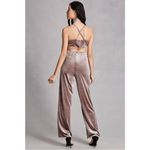 L'ATISTE L’ATISTE BY AMY crushed velvet dark teal jumpsuit Photo 3