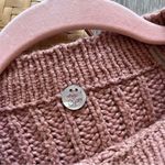margaret o'leary Margaret O’Leary muted pink‎ chunky knit sweater puff sleeves women’s size S Photo 1