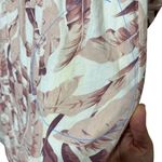 House of Harlow Palm Leaf Midi Dress Women’s Size Medium Linen Vacation Pink Photo 13