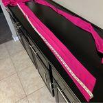 Valentine fuchsia pink backless lace crop top with wraparound sash, size L Size L Photo 11