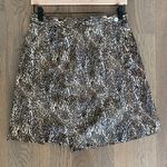 Anthropologie Vintage Animal Print Cotton Skort Brown Tan Black Size Medium Photo 0