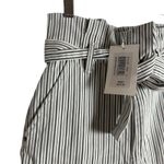 Frame White Striped Belted High Rise Wide Leg Cropped Culotte Pants Size 25 Photo 5