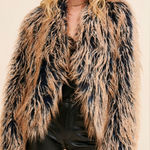 Free People We The Free Ombre All Night Faux Fur Jacket Photo 0