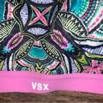 Victoria's Secret VSX  PINK Logo 34B Pullover Sports Bra Turquoise Print Racerback Photo 5