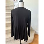 Torrid Black V-Neck Wrap Tie Long Sleeve Blouse Photo 3
