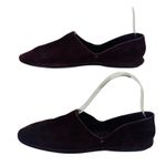 Vince Burgundy Suede D'Orsay Flats Womens 5 35 Minimalist Pointed Toe Slip-On Photo 1