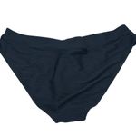 J.Crew New NWT Black Ribbed Cross Front Cheeky Bikini Swim Suit Bottom Size 3X Photo 4