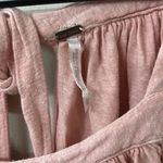 Free People Linen Sunsetter pink boxy flowy boho open back popover top Sz M Photo 5