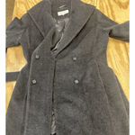 Calvin Klein Tench Overcoat Charcoal Gray Angora Wool Womens Size 4 Regency Photo 6