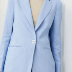Hugo Boss BOSS Light Blue Oversized Linen Blazer SMALL Unstructured Career Suiting $600 Photo 0