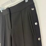 Veronica Beard Irving Pant Button Leg Ponte Straight Leg Ankle Black Size 4 EUC Photo 7