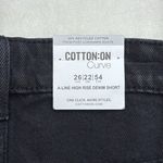 Cotton On  Curve Plus Sized Black Jean Shorts Distressed High-Waisted-Size 22-NWT Photo 3
