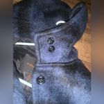 Coach  alpaca wool blue plaid cape hooded boho plaid winter holiday party classic Photo 5