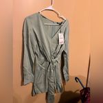 ZARA NWT  satin effect light green mint mini dress xs Photo 1