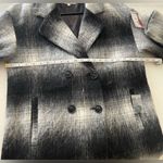 Wild Flower  Women’s Plaid Double-Breasted Peacoat Black
Combo Size M NWT Photo 9