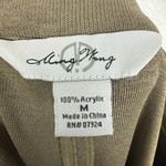 Ming Wang  Knit Pull On Straight Leg Pants Size Medium High Rise Tan Brown Photo 3