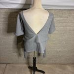 Nike  Dri Fit Wrap Tie Waist Tunic Sweatshirt Top Gray Women's Size L Photo 4
