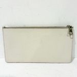 Coach  Cream Leather Top Zip Clutch Wallet Pouch Photo 3