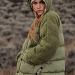 NWT Anthropologie Pilcro Swing Puffer Jacket Moss Green Size XS Photo 0