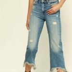 Lee Vintage Modern Daybreak Wide Leg Cropped Raw Hem Denim Jeans Photo 1