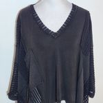 POL  Distressed and Oversized Black Knit Top Size Small NWOT Photo 1