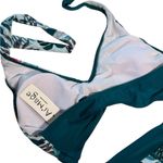 Ai’mage Tropical Print‎ Bikini front tie halter top medium Green Photo 2