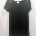 Charming Charlie Black cutout shoulder shift dress size medium Photo 2