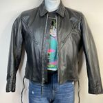 Interstate Leather Black Classic Biker Moto Insulated Jacket coat womens M Size M Photo 1