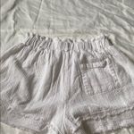 High Waist White Textured Shorts Size M Photo 10